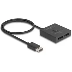 DisplayPort Switch 2 > 1 bidirektional 8K - Adapter für nahtloses Umschalten zwischen zwei 8K-Displays, 50cm lang und ideal für Gamer oder Multimedia-Enthusiasten.