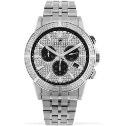 LOUIS XVI Majesté Iced Out 1038 - Ø43 mm - Herren Uhr - Wasserdicht - Mit Saphirglas - Armband Silber - Zifferblatt CZ-Diamanten - Schweizer Quarzwerk