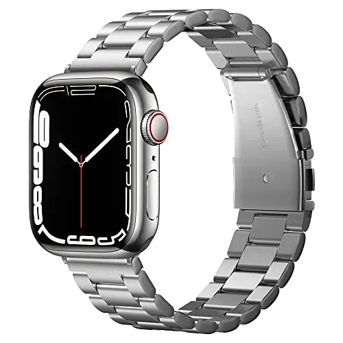 Spigen Modern Fit Armband für Apple Watch - Smartwatch Ersatzarmband aus hochwertigem Edelstahl, verstellbar für individuellen Komfort und mit sicherem Verschluss. Perfekt für Apple Watch Ultra 2/1, Serie 10 und 9/8/7/6/5/4/SE.