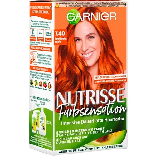 GARNIER Nutrisse Creme Pflege Haarfarbe 7.4 Strahlendes Kupfer