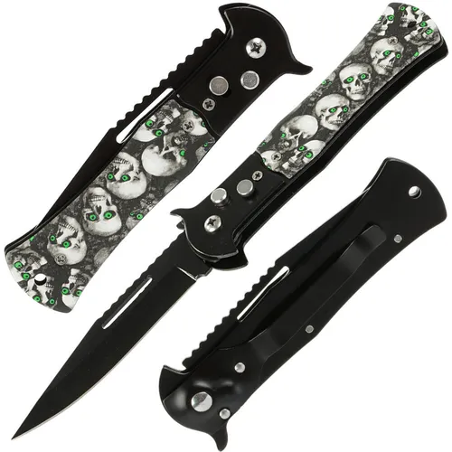Klappmesser Survival Taschenmesser Outdoor Messer skull