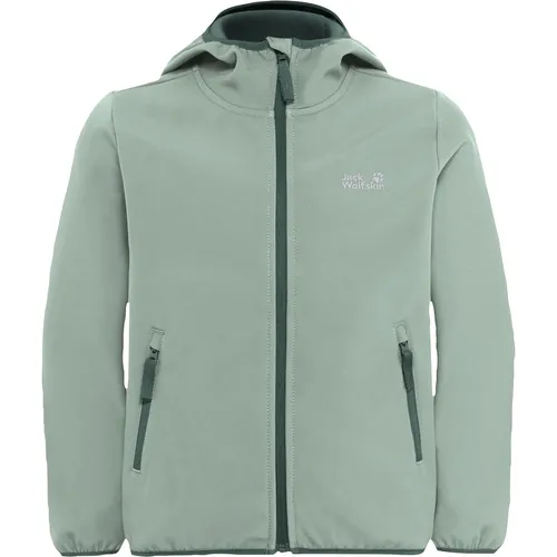 Jack Wolfskin Fourwinds Kids Jacke grün Zinnia (E0272) 116 - Die Fourwinds Kids Jacke von Jack Wolfskin ist ideal für kleine Abenteurer. Sie bietet optimalen Wind- und Wetterschutz und sorgt mit weichem Innenfutter für hohen Tragekomfort. Praktische Taschen für wichtige Utensilien machen sie zum perfekten Begleiter.