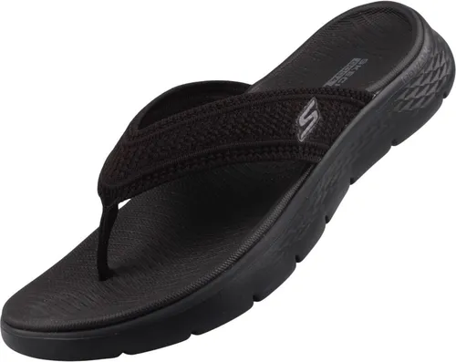 Skechers Go Walk Flex Sandal Holly Damen Zehentrenner Schwarz - Zehentrennersandalen aus 100% veganen Materialien, maschinenwaschbar und schnell trocknend – ideal für warme Tage und entspannte Freizeitlooks.