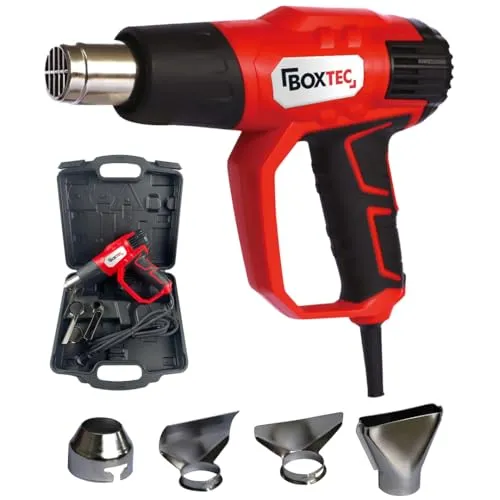 BOXTEC Heat Gun DIGITAL Heißluftpistole HL 2020 - Heißluftpistolen mit präziser Temperaturregelung von 50°C bis 600°C – ideal für vielseitige Heimwerkerprojekte mit 2000 Watt Power.