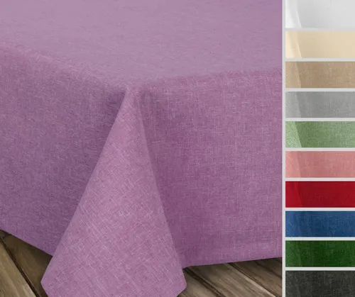 Beautex Tischdecke Fleckenabweisende bügelfreie Tischdecke mit Lotuseffekt, Leinenoptik (1-tlg)
