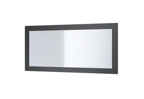 Vladon Wandspiegel Lima V1 – Moderner Rahmen in Schwarz matt (89 x 45 cm) - Eleganter Wandspiegel für Diele, Schlafzimmer oder Bad. Mit abgerundeten Rahmenkanten und pflegeleichter Oberfläche ist er vielseitig einsetzbar und harmoniert mit verschiedenen Einrichtungsstilen.