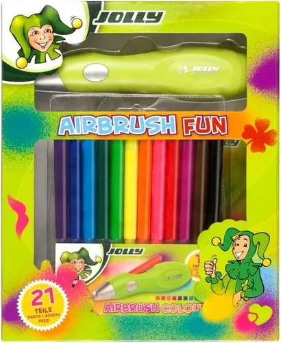 Jolly Airbrush Fun Farben (4446-0001) - Airbrush-Zubehör, lebendige Farben für kreative Projekte und beeindruckende Ergebnisse