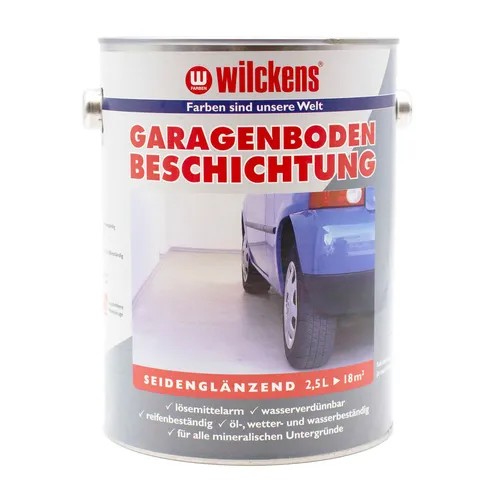 Wilckens Garagenbodenbeschichtung Beton silbergrau 2,5 L - Innen- & Außenfarben, ideale Versiegelung für Garagenböden mit UV- und Witterungsbeständigkeit für langlebigen Schutz.