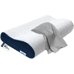 casimum Orthopädisches Nackenstützkissen ERGO VARIO 60x30cm - Höhenverstellbares Nackenstützkissen aus Memory Foam für optimale Entlastung von Halswirbelsäule und Rücken. Ideal für Rückenschläfer und Seitenschläfer, fördert bessere Schlafhaltung und entspannt die Muskulatur.