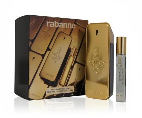 Paco Rabanne 1 Million Giftset - Edt Spray 100ml + Travel Spray 20ml - Herrendüfte: Luxuriöses Geschenkset mit dem ikonischen 1 Million Duft, perfekt für Männer, die Stil und Selbstbewusstsein ausstrahlen.