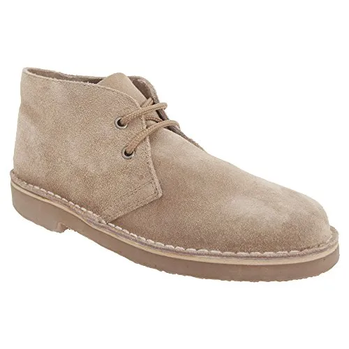 Roamers Unisex Desert-Boots/Schnürschuhe/Halbschuhe, Wildleder (47 EU) (Stein)