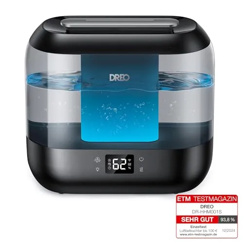 Dreo Smart Luftbefeuchter 4L mit Öl Diffusor - Luftbefeuchter für einen Raum mit intelligentem Auto-Modus und 32 Stunden Laufzeit, sorgt für optimale Luftfeuchtigkeit und frische Luft in Ihrem Zuhause.