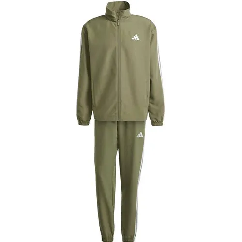 ADIDAS Herren Sportanzug 3-Streifen Woven - Trainingsanzug aus 100% recycelten Materialien, ideal für sportliche Aktivitäten und umweltbewusste Entscheidungen.