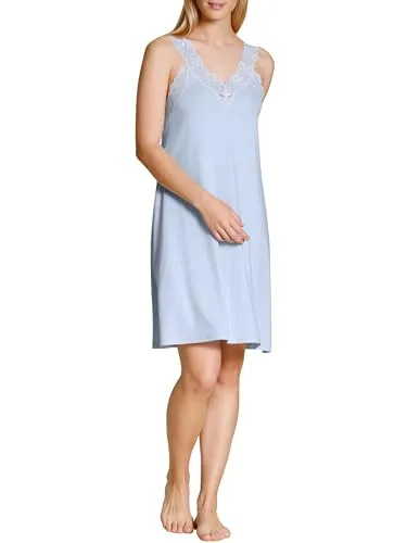 CALIDA Elegant Dreams Nachthemd, Länge 95cm Damen, Babydoll mit V-Ausschnitt, weich und fließend