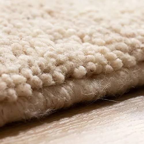Steffensmeier Berber Teppich Rabat 15/15 Simple - Jaspe, 140x200 cm aus 100% Schurwolle - Teppiche Gegend - Hochwertiger Berber Teppich aus 100% Schurwolle mit ca. 30 mm Florhöhe, ideal für gemütliche Wohnräume.
