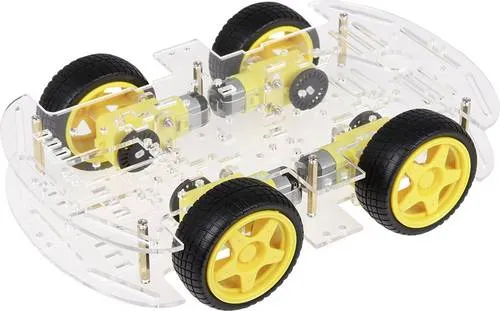 JOY-IT Roboter Car Kit für Arduino - DIY Roboter-Auto Bausatz, inkl. 4 leistungsstarker Getriebemotoren und einfache Montage