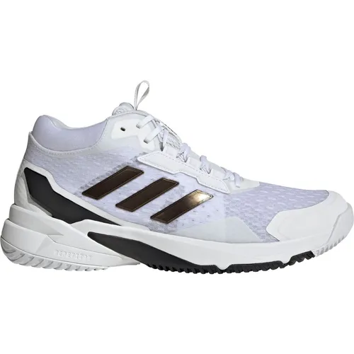 ADIDAS Herren Handballschuhe Crazyflight 6 Mid Indoor - Leichte Handballschuhe für Hallensport mit atmungsaktivem Mesh-Obermaterial. Die BOOST Zwischensohle bietet optimale Dämpfung und Stabilität für explosive Bewegungen. Ideal für anspruchsvolle Spiele.