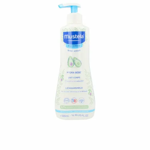 Mustela HYDRA BEBE Körpermilch 500 ml - Feuchtigkeitsspendende Körpermilch für die zarte Babyhaut. Mit hochwertigen Ölen für langanhaltende Pflege und einen geschützten Hydrolipidfilm. Ideal für die tägliche Anwendung.