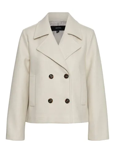 Vero Moda Übergangsjacke in Creme - L, Reverskragen und doppelreihige Knöpfe für lässigen Stil und Komfort