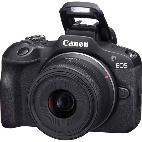 Canon EOS R100 - Spiegellose Kamera mit RF-S 18-45mm IS STM Objektiv, 24,1 MP, 4K Video und Gesichtserkennung für kreative Fotografie