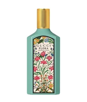 Gucci Flora Gorgeous Jasmine Eau de Parfum 150 ml - Damenduft mit sinnlichem Grandiflorum Jasmine, ideal für ungebundene Freiheit und ein Hauch von Magie im türkisfarbenen Flakon.