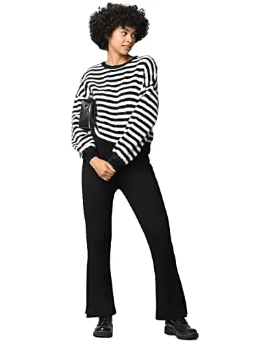 ONLY Damen Onlpiumo L/S KNT Noos Pullover, Black 1, XL EU - Stylischer Damenpullover mit Rundhalsausschnitt, perfekt für lässige Outfits und gemütliche Tage.