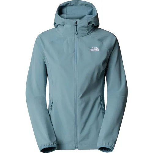 The North Face Damen Softshelljacke Nimble, shallow blue - Übergangsjacke aus atmungsaktivem und wasserabweisendem Material, ideal für Outdoor-Aktivitäten und wechselhaftes Wetter.