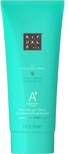 RITUALS The Ritual Of Karma After Sun Gel Lotion 200 ml - Sonnenpflege für geschädigte Haut, mit Hydra-Boost-Complex für intensive Feuchtigkeit und beruhigende Eigenschaften von Aloe Vera und Lotusblüte.