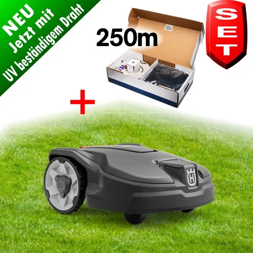Husqvarna Automower 315 Mark II mit UV beständigem Draht Kit M (250m) - Rasenmäher-Ersatzteile: Mähroboter mit 22 cm Mähscheibe, ideal für effizientes Mähen und langlebigen Einsatz.
