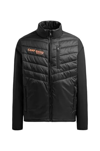CAMP DAVID Outdoorjacke schwarz L (52/54) - Stylische Outdoorjacke mit praktischer Brusttasche, ideal für Freizeit und aktive Tage. Hergestellt aus wärmendem Softshell-Material für optimalen Tragekomfort.