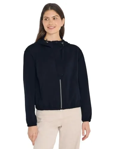 CECIL Blouson mit verstellbarer Kapuze in Blau XXL (46) - Stylisher Blouson für lässige Outfits, ausgestattet mit verstellbarer Kapuze und elastischem Bund. Ideal für den Alltag, pflegeleicht und atmungsaktiv.