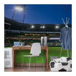 K&L Wall Art Fototapete Große Fußball Fototapete SV Werder Bremen Weserstadion XXL Vliestapete, sportliche Wohnzimmer Tapete bunt