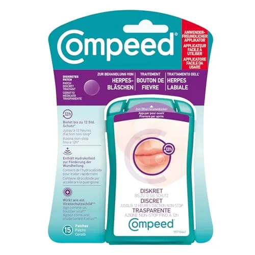 Compeed Herpesbläschen Patch Applikator HRA 15 St - Arzneimittel zur schnellen Linderung von Herpesbläschen, schützt die Wunde und fördert die Heilung.
