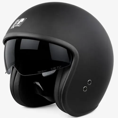 Römer Jethelm RR10701 - Motorradhelm mit Sonnenvisier und klarem Visier, Gr. S - Motorradhelm mit integrierter Sonnenblende und kostenlosem klarem Visier, ECE 22.06 zertifiziert für höchste Sicherheit und optimalen Tragekomfort.