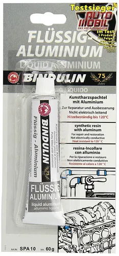 Bindulin Flüssig-Aluminium 60g - Hitzebeständig bis 120°C - Sonstige - Ideal für Reparaturen und Beschichtungen, bietet eine hervorragende Hitzebeständigkeit bis 120°C und ist einfach anzuwenden.