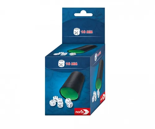 NORIS Kubek z 6 kostkami do gry SIMBA 4000826003823