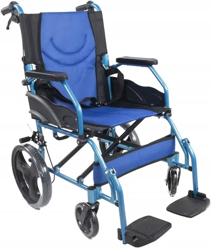Mobiclinic® Transitrollstuhl Pirámide, Faltbar und Leicht - Transportrollstuhl aus Aluminium, ultraleicht und faltbar für einfachen Transport. Ideal für Senioren und Menschen mit Behinderung, mit klappbaren Fußstützen und Bremsen an den Griffen.