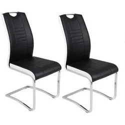 HELA Esszimmerstuhl Tabea Freischwinger - Bestseller Set (2 St) - Stühle aus hochwertigem Kunstleder oder Microfaser, gepolstert für optimalen Komfort, belastbar bis 120 kg - ideal für Esszimmer und moderne Wohnräume.