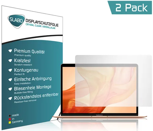 Slabo Displayschutzfolie für MacBook Air (2018) | (2020) (2er Set) Crystal Clear