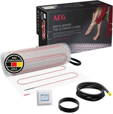 AEG Haustechnik Basis Thermo Boden Set Plus, elektrische Fußbodenheizung 5 m² - Komplettset für effiziente Wärmeverteilung mit 160 W/m², ideal für komfortable und energieeffiziente Fußbodenheizung in Wohnräumen.