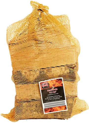 Kaminholz 12,5 Kubikdezimeter Mischholz - Kaminanzünder & Brennstoffe, hochwertiges Mischholz für effizientes und langanhaltendes Feuer im Kamin.