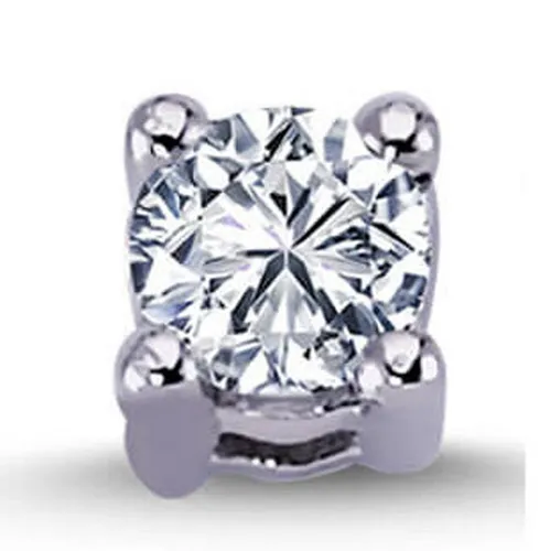 Diamant Nasen Piercing in 18 Karat Weißgold - Elegantes Nasenpiercing aus 18 Karat Weißgold mit 0,05 Carat Brillant, ideal für stilbewusste Träger. Zertifiziert und unbehandele Diamanten für höchsten Glanz.