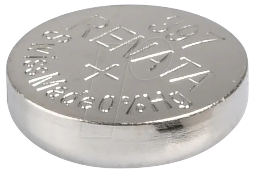 RENATA 397 - Silberoxid-Knopfzelle, 397, 32 mAh, 7,9 x 2,6 mm - Hochleistungs-Silberoxid-Knopfzelle für zuverlässige Energieversorgung. Ideal für Uhren und kleine Geräte, mit geprüfter Qualität und Auslaufsicherheit.
