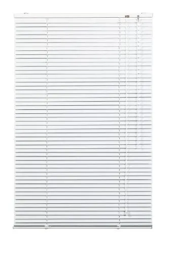 Lichtblick Aluminium Jalousie, Alu-Jalousie mit Klemmträgern und Wandmontageclips für Fenster und Türen Weiß, 220 cm L x 60 cm B