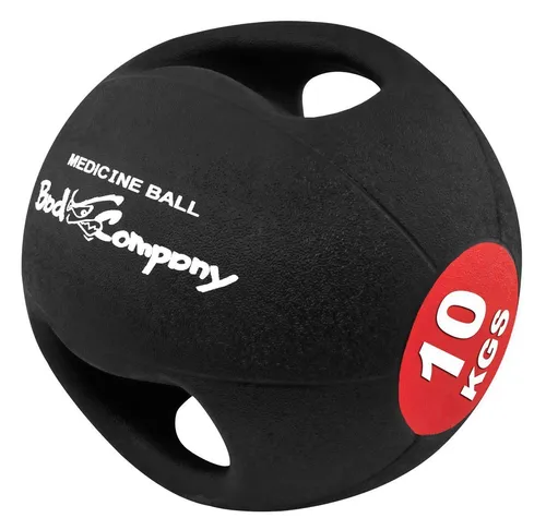 Bad Company Medizinball mit Doppelgriff - Vielseitiger Medizinball mit Doppelgriffen für abwechslungsreiches Training. Ideal für Kraftsport, Turnen und Heimtraining. Griffige Gummi-Oberfläche sorgt für sicheren Halt und Flexibilität.