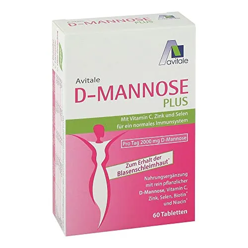D-Mannose Plus 2000 mg Tabletten mit Vitaminen und Mineralstoffen - D-Mannose Plus 2000 mg Tabletten mit Vitaminen und Mineralstoffen, ideal für die tägliche Unterstützung der Ernährung, in praktischer 60er-Packung.