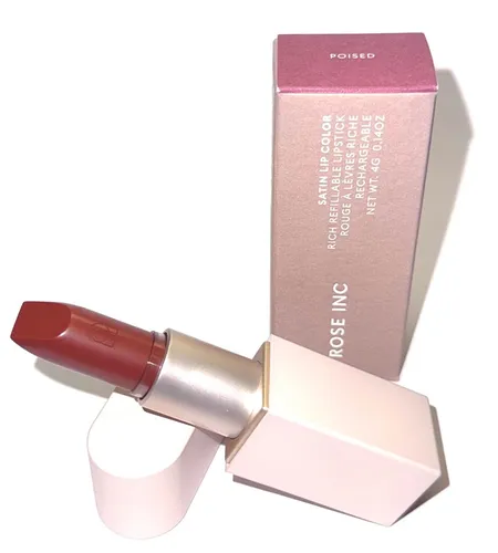 Rose Inc Satin Lip Color Rich Refillable Lipstick Poised 4g