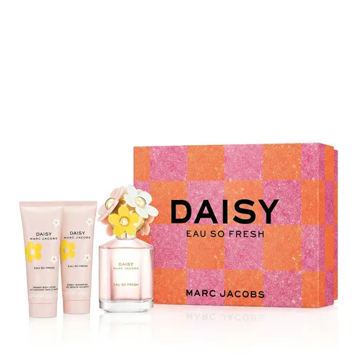 Marc Jacobs Daisy So Fresh Geschenkset - Geschenkbox mit fruchtig-blumigem Duft, enthält Eau de Toilette 75ml, Bodylotion und Duschgel für ein erfrischendes Pflegeerlebnis.