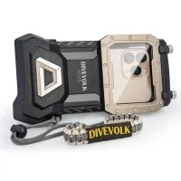 Divevolk SeaTouch 4 MAX Plus - Unterwasser Smartphonegehäuse - Schwarz - UW-Gehäuse für über 400 Smartphones, wasserdicht bis 60 Meter, voll funktionsfähiger Touchscreen unter Wasser für perfekte Fotos und Videos.