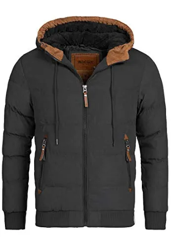 Indicode Winterjacke Adeline, Black - Funktionsjacke mit Kapuze, ideal für kalte Tage, bietet optimalen Schutz und hohen Tragekomfort dank Regular Fit und hochwertigem Polyester.